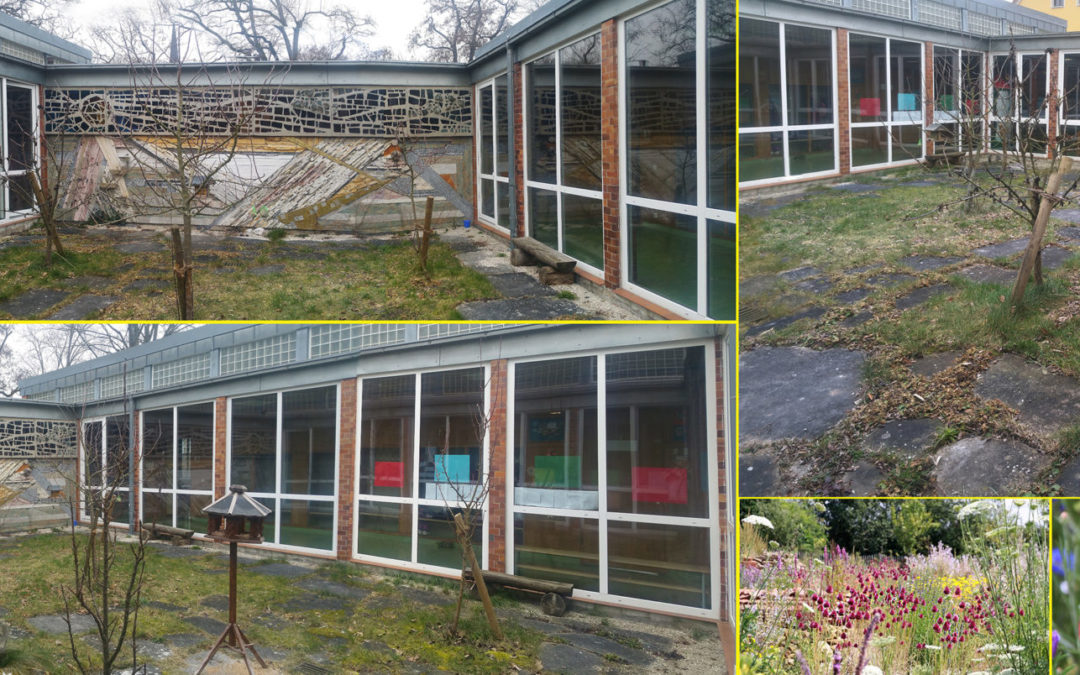 Grundschule Laineck / Bayreuth – Ein Innenhof wird Bienenfreundlich