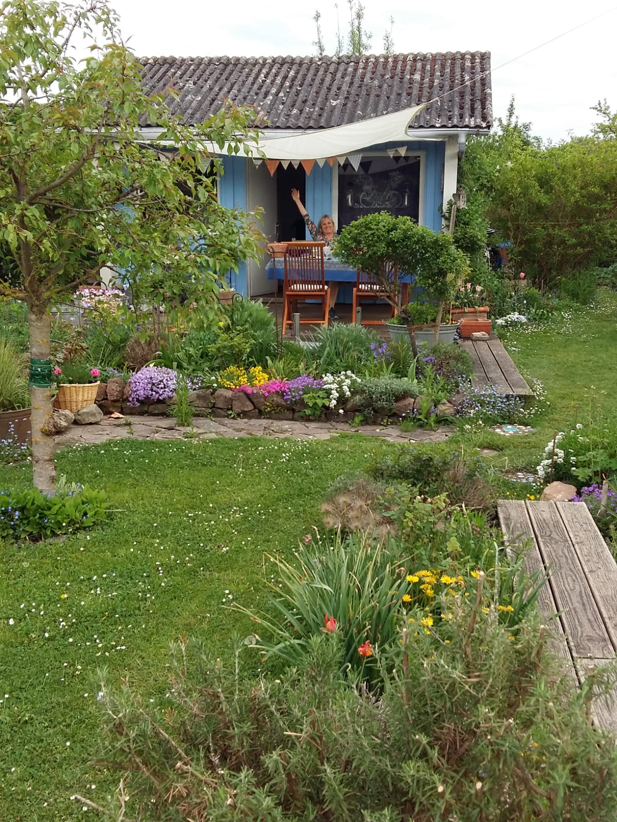 Summ summ summ, die Bienen freuen sich im bienenfreundlichen Schrebergarten